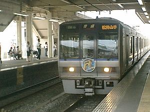 西日本旅客铁道207系电车（跟事故列车为相同车款），摄于JR德庵站