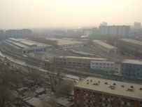 俯瞰地铁太平湖车辆段